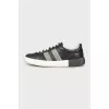 Black and white lace-up sneakers 