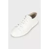Leather lace-up sneakers
