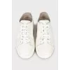 Leather lace-up sneakers