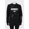 Black distressed sweatshirt