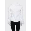 Ruffled denim jacket