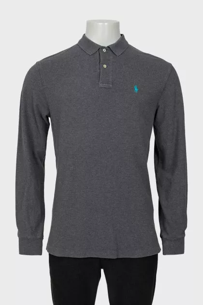 Men's gray jumper with brand logo
