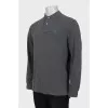 Men's gray jumper with brand logo