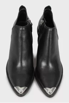 Black heeled ankle boots