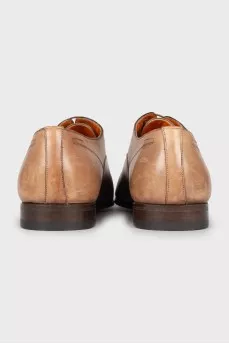 Мужские туфли с перфорацией на носке 