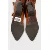 Leather cossacks with pointed toe