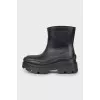 Rubber boots with chunky soles