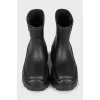 Rubber boots with chunky soles