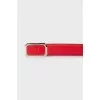 Red belt with signature embossing