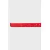 Red belt with signature embossing
