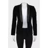 Slim fit velor jacket