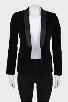 Slim fit velor jacket
