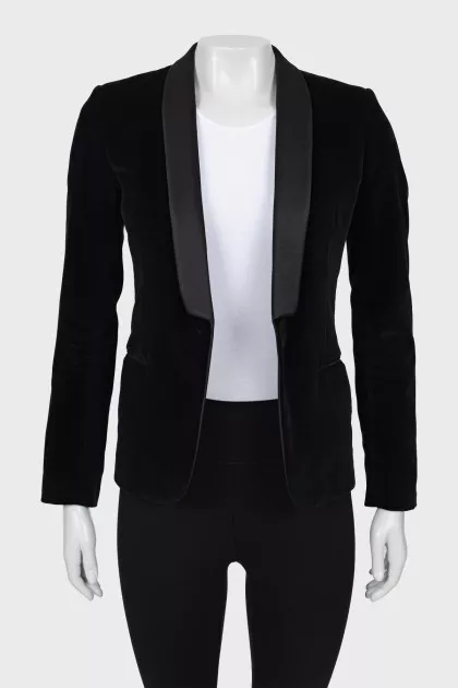 Slim fit velor jacket