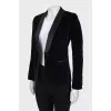 Slim fit velor jacket