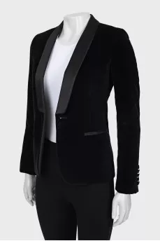 Slim fit velor jacket