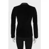 Slim fit velor jacket