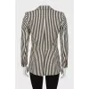 Wool jacket with striped print