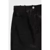 Leather skirt with back slit