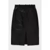 Leather skirt with back slit