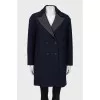 Dark blue coats with black lapels 