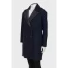 Dark blue coats with black lapels 