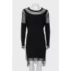 Black dress with mesh