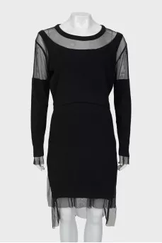 Black dress with mesh