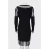 Black dress with mesh