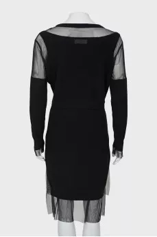 Black dress with mesh