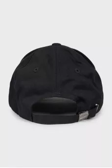 Men's black cap with brand logo