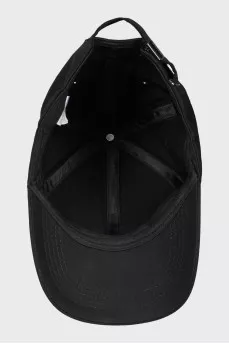 Men's black cap with brand logo
