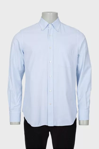 Men's blue shirt with pocket