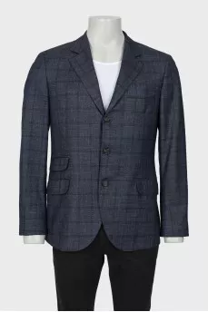 Men's dark blue jacket with pockets