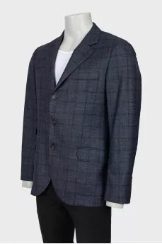 Men's dark blue jacket with pockets