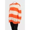 Knitted sweater with ripped effect