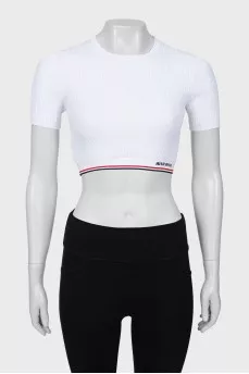 White top with a pattern