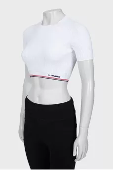 White top with a pattern