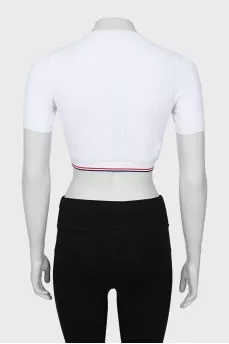 White top with a pattern