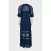 Pleated dress with tag