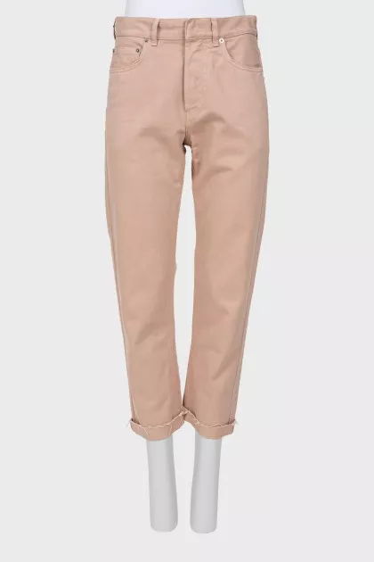 Raw hem jeans