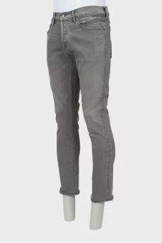 Gray men's jeans
