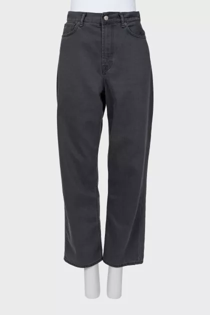 Gray palazzo jeans