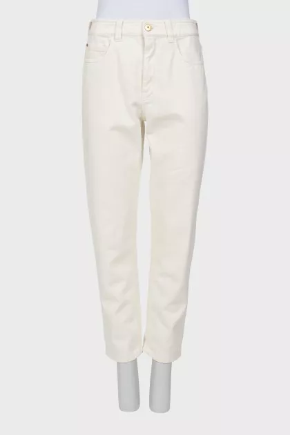 White slim fit jeans
