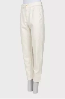 White slim fit jeans