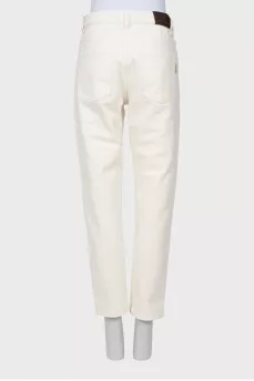 White slim fit jeans