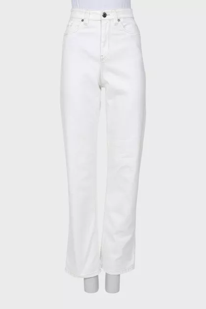 White palazzo jeans