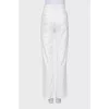White palazzo jeans