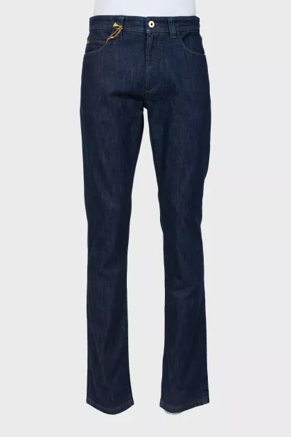 Men's dark blue jeans with tag
