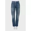 Straight-leg jeans with buttons