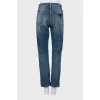 Straight-leg jeans with buttons